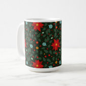 Poinsettia Paradise Koffie Mok schemering (Voorkant links)