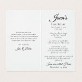 Poinsettia Parels Winter Begrafenis Gebed Visitekaartje (Binnenkant ongevouwen)