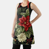 Poinsettia Patroon Kerst Schort (Insitu)