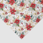  Poinsettia Patroon Kerst Tissuepapier (Detail)