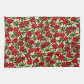 Poinsettia Patroon Kerstmis Theedoek (Horizontaal)