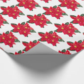 Poinsettia Pattern Cadeaupapier (Hoek)