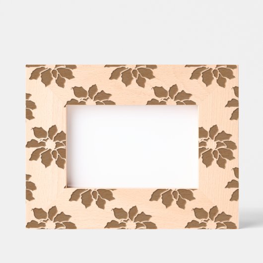 Poinsettia Pattern Gegraveerde Lijstjes (Voorkant)