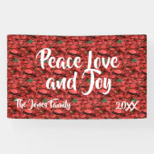 Poinsettia Peace Love and Joy Spandoek (Horizontaal)