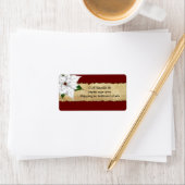 Poinsettia perkament Stickers (Insitu)