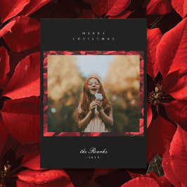 Poinsettia Petals Lijst 2 Foto Kerst Kaart