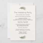 Poinsettia Pine Cones Holly Wedding Programme Kaart (Achterkant)