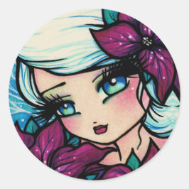 "Poinsettia Pixie" Kerst Winter Sneeuw Sticker