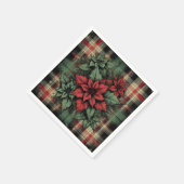 Poinsettia Plaid Stof Grunge Art Decoupage Servet (Hoek)