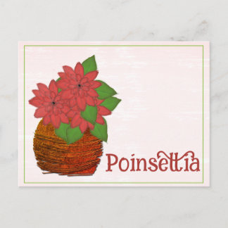 Poinsettia Plant Waterverf December Verjaardag Briefkaart
