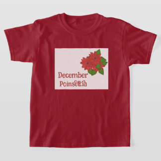 Poinsettia Plant Waterverf December Verjaardag Kin T-shirt