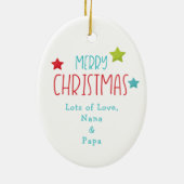 Poinsettia Polar Beer Kinder Keramische Ornament (Achterkant)