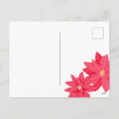 Poinsettia Prettig Nieuwjaar Groene Feestdagen (Achterkant)