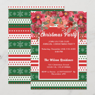 Poinsettia Pset Tartan Kraft Rustige Kerstmis Kaart