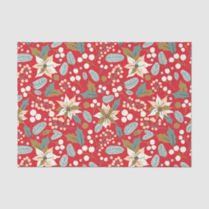 Poinsettia red background wintervakantie wrapping tissuepapier