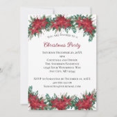 Poinsettia Red Green Holiday Kerstfeest Kaart (Voorkant)