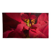 Poinsettia red kerstflower kussensloop (Achterkant-Rechts)