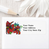 Poinsettia Return Address Label (Insitu)