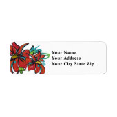 Poinsettia Return Address Label (Voorkant)