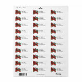 Poinsettia Return Address Label (Full Sheet)
