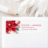 Poinsettia Return Address Labels (Insitu)