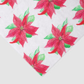 Poinsettia Rode Bloemen Kerstmis Bloem Tissuepapier (Detail)