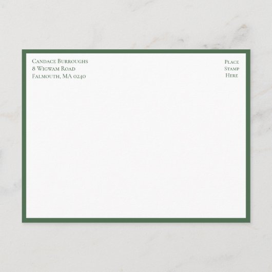 Poinsettia Rode Bloemen Kerstmis Verlovingsfeest Uitnodiging Briefkaart (Achterkant)