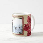 Poinsettia Rode Lijst Kerst Mok (Voorkant rechts)