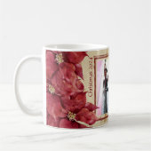 Poinsettia Rode Lijst Kerst Mok (Links)