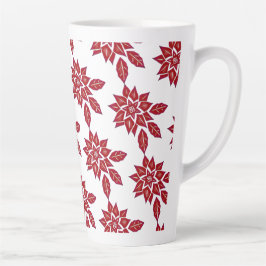 Poinsettia (rood) latte mok