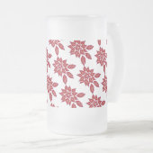 Poinsettia (rood) matglas bierpul (Voorkant rechts)