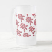 Poinsettia (rood) matglas bierpul (Voorkant links)