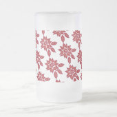 Poinsettia (rood) matglas bierpul (Center)