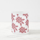 Poinsettia (rood) matglas koffiemok (Center)