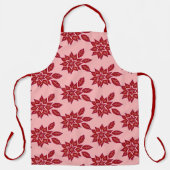 Poinsettia (rood) schort (Voorkant)