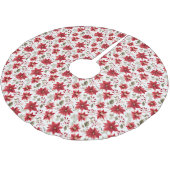 Poinsettia Rood Wit Groen Kerstmis Kerstboom Rok (Gekanteld)