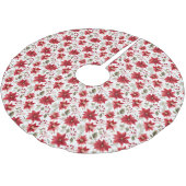 Poinsettia Rood Wit Groen Vakantie Kerstmis Kerstboom Rok (Gekanteld)