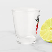 Poinsettia Rozen Kerstbloem boeket Shot Glas (Links)