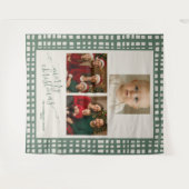 Poinsettia Sage Green Christmas Photo backdrop Wandkleed (Voorkant (horizontaal))