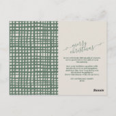 Poinsettia Sage Green Christmas Photos Briefkaart (Achterkant)