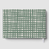 Poinsettia Sage Green Merry Christmas Photo real Gastenboek (Achterkant)