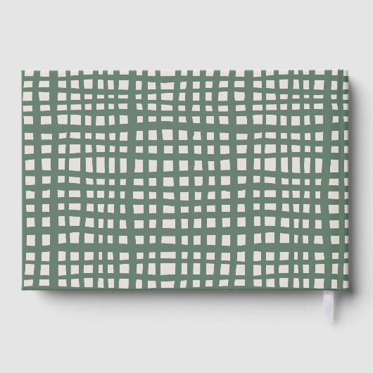 Poinsettia Sage Green Merry Christmas Photo real Gastenboek (Achterkant)