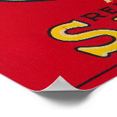 Poinsettia Salmon kan het label geven Poster (Hoek)