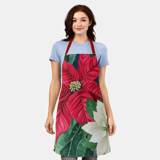 Poinsettia Schort (Gedragen)