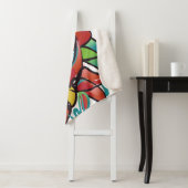 Poinsettia Sherpa Blanket Medium Sherpa Deken (In situ)