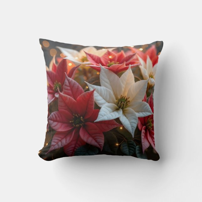Poinsettia-Sierkussen 1 Kussen (Voorkant)