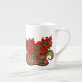 Poinsettia Sled Bone China mok (Rechts)
