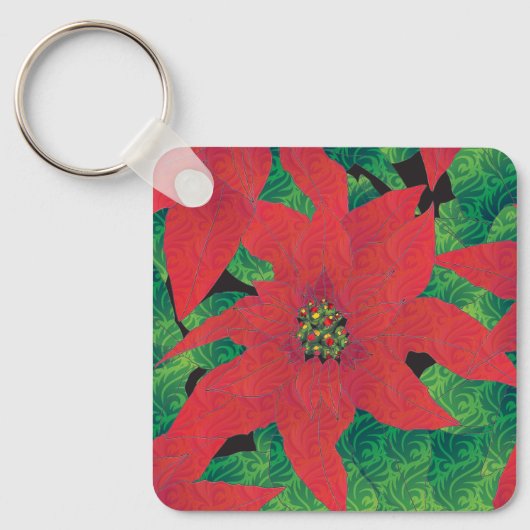 Poinsettia Sleutelhanger (Voorkant)