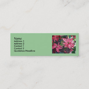 Poinsettia Slim-Visitekaartjes Mini Visitekaartje
