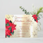 Poinsettia Snowflakes, kerst voor bedrijven Kaart (Staand voorkant)